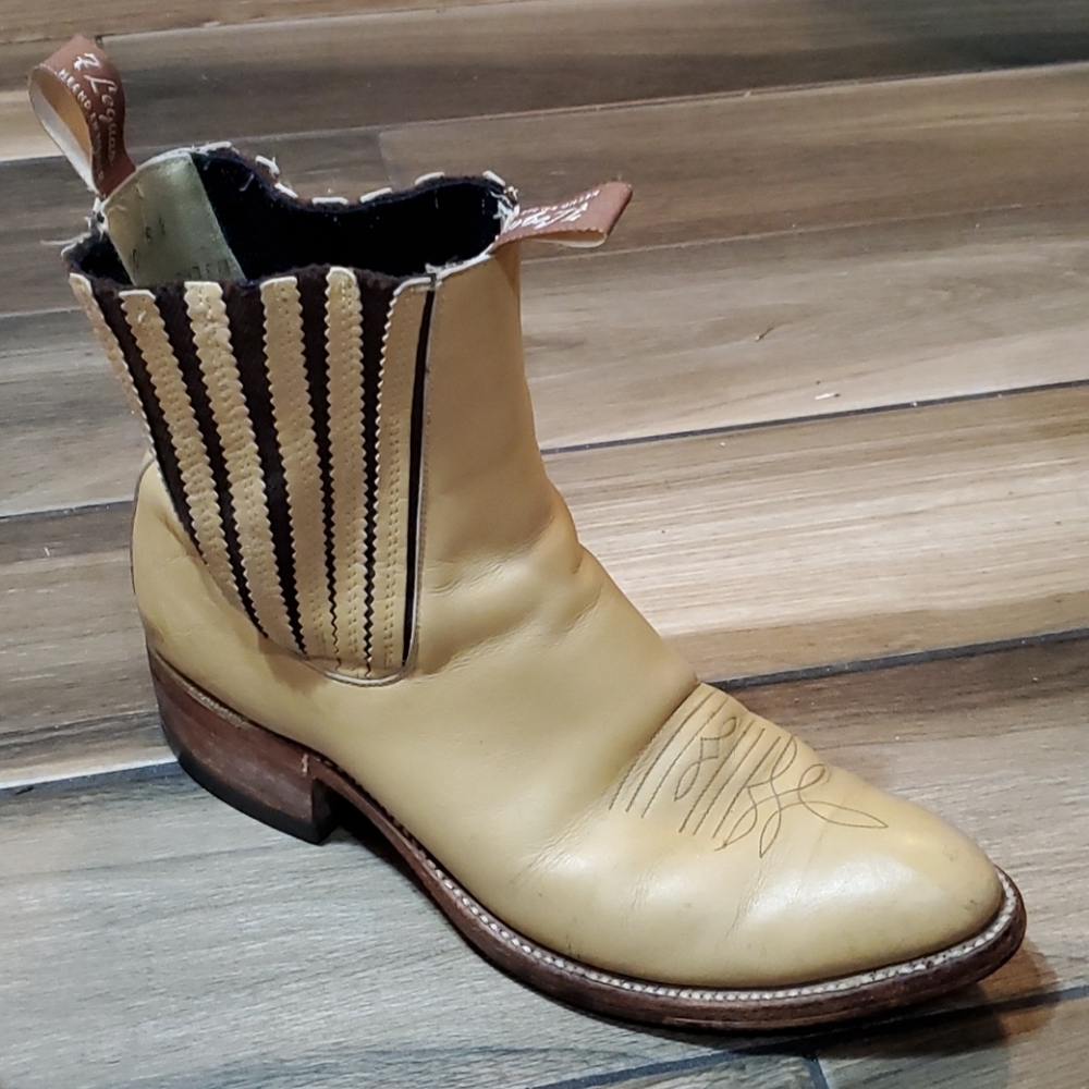 Western Cowboy Boots Roper  8E Leather Handcrafted Tan